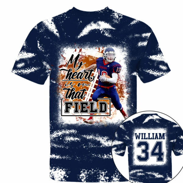 My Heart Is On That Field Personalized Game Day Football All Over Print Shirt - Image 5