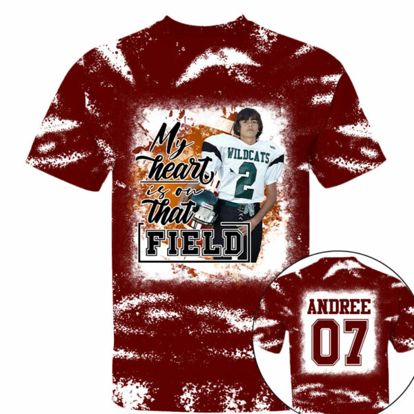 My Heart Is On That Field Personalized Game Day Football All Over Print Shirt - Image 6
