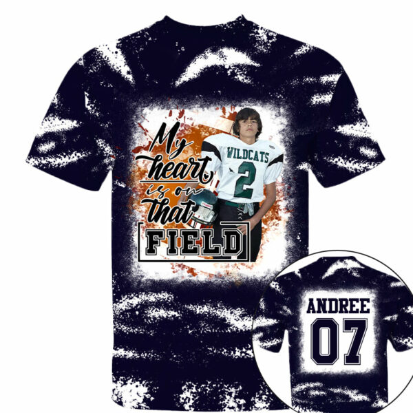 My Heart Is On That Field Personalized Game Day Football All Over Print Shirt - Image 3