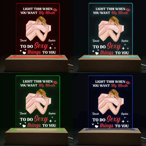 My Mouth Do Sexy Things Personalized Led Light Gift For Couple - Image 3