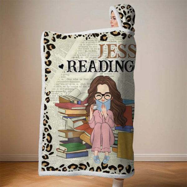 My Reading Blanket - Personalized Wearable Blanket Hoodie - Image 3