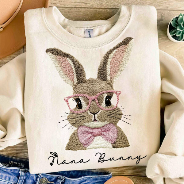 Nana Bunny Shirt - Custom Nickname For Grandma Gigi Mimi - Easter Bunny Personalized Shirt NA04