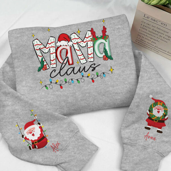 Nana Claus - Custom Sweatshirt For Grandma Nana Mom - Best Family Gifts NA04 - Image 7