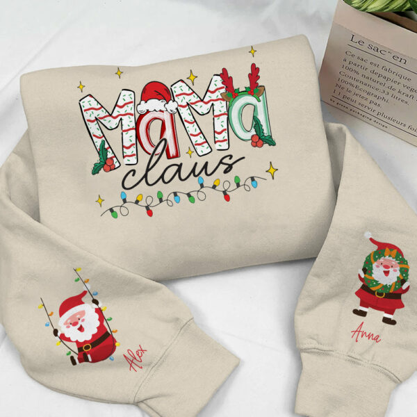 Nana Claus - Custom Sweatshirt For Grandma Nana Mom - Best Family Gifts NA04 - Image 6