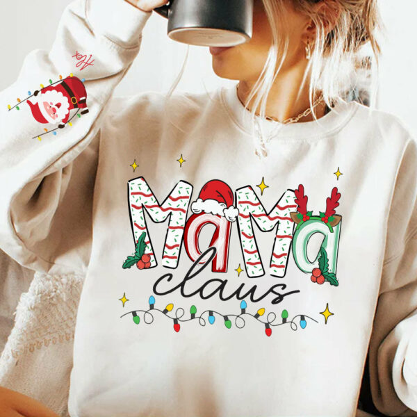 Nana Claus - Custom Sweatshirt For Grandma Nana Mom - Best Family Gifts NA04 - Image 4