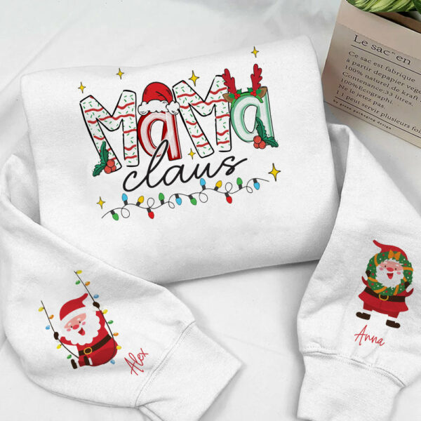 Nana Claus - Custom Sweatshirt For Grandma Nana Mom - Best Family Gifts NA04 - Image 5