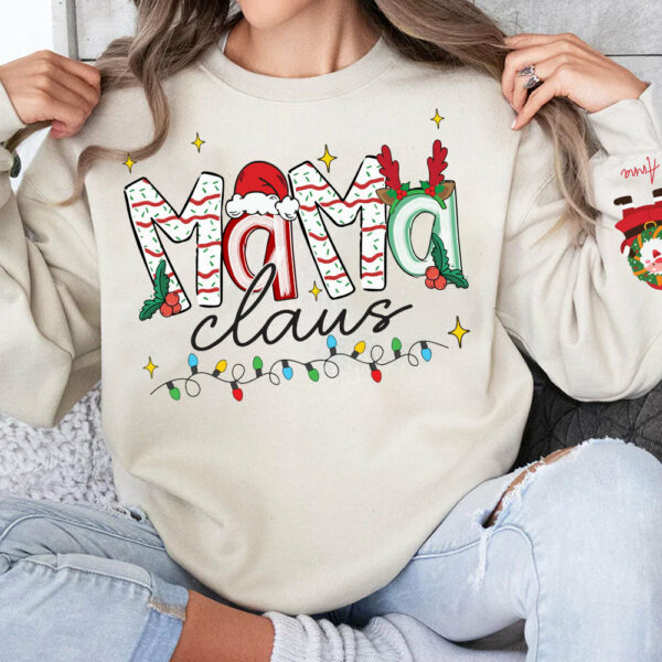Nana Claus - Custom Sweatshirt For Grandma Nana Mom - Best Family Gifts NA04 - Image 3