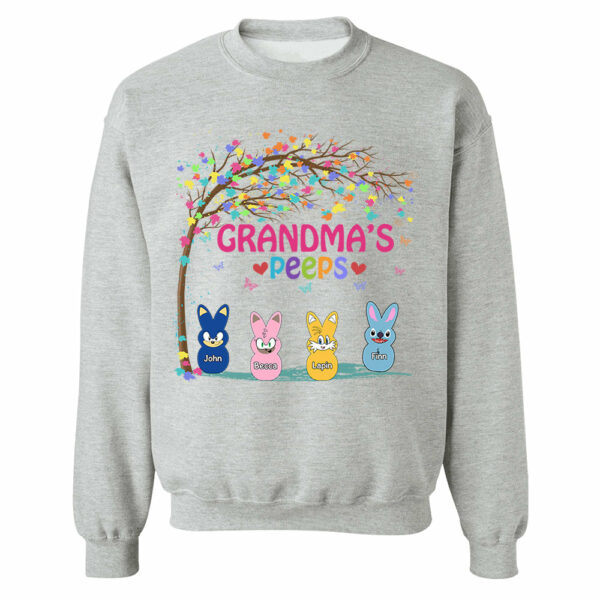 Nana's Favorite Peeps Easter Shirt, Personalized Grandchild Name T-shirt, Custom Funny Tee For Grandma, Cute Bunny Nana Mom Gift - Image 7