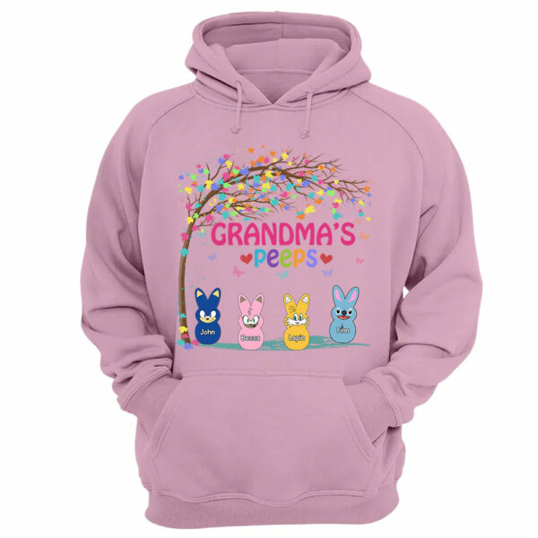 Nana's Favorite Peeps Easter Shirt, Personalized Grandchild Name T-shirt, Custom Funny Tee For Grandma, Cute Bunny Nana Mom Gift - Image 11