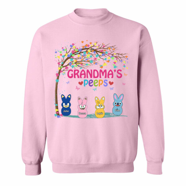 Nana's Favorite Peeps Easter Shirt, Personalized Grandchild Name T-shirt, Custom Funny Tee For Grandma, Cute Bunny Nana Mom Gift - Image 8