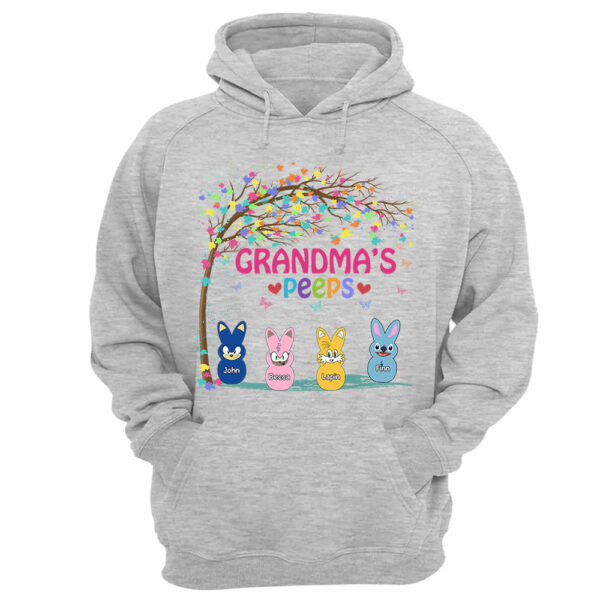 Nana's Favorite Peeps Easter Shirt, Personalized Grandchild Name T-shirt, Custom Funny Tee For Grandma, Cute Bunny Nana Mom Gift - Image 10