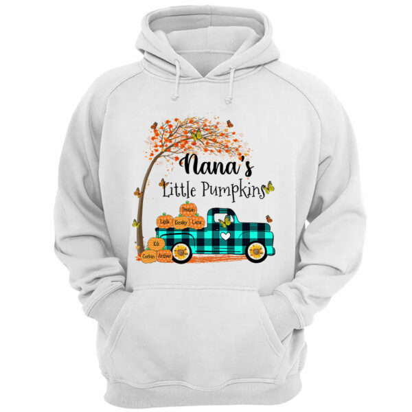 Nana's Little Pumpkins Truck Autumn Personalized Shirts - Custom Nana With Grandkids Names Shirt - Image 3