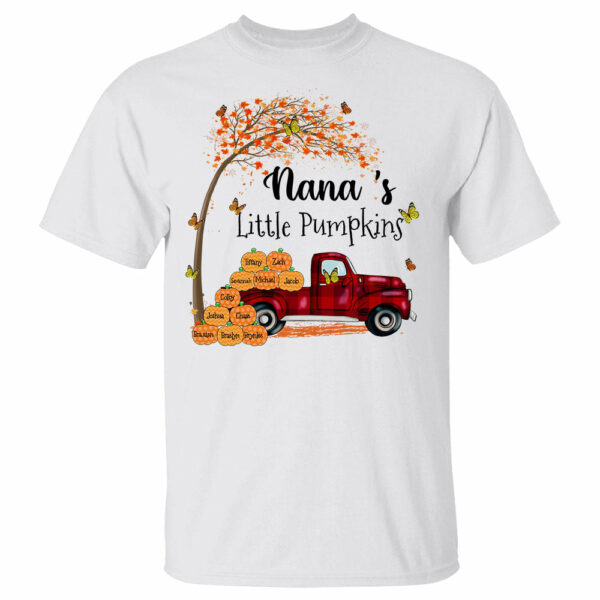 Nana's Little Pumpkins Truck Autumn Personalized Shirts - Image 2