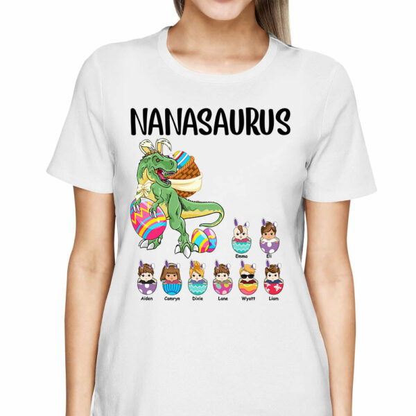 Nanasaurus Easter Day Personalized Shirt Gift For Grandma - Image 2