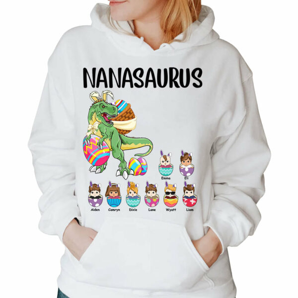 Nanasaurus Easter Day Personalized Shirt Gift For Grandma - Image 4