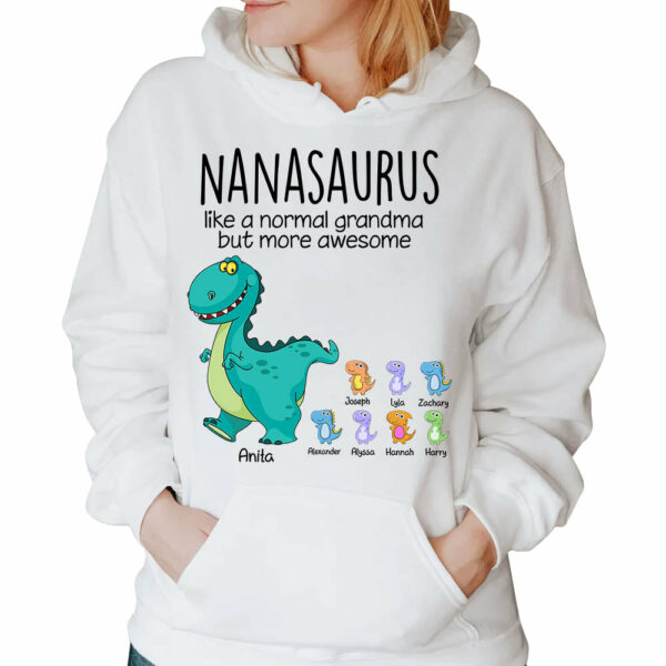 Nanasaurus Like A Normal Grandma But More Awesome Custom Shirt Gift For Grandma - Image 4