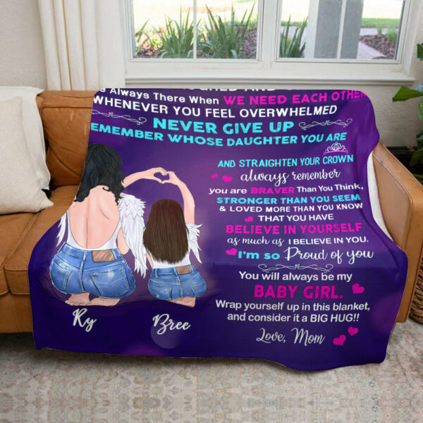 Never Give Up The Beautiful Dream That You Have Side By Side Custom Blanket Gift For Daughter - Image 6