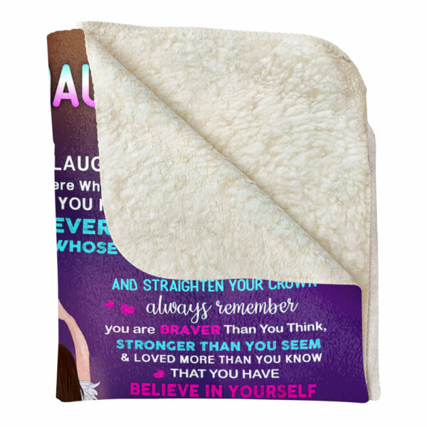 Never Give Up The Beautiful Dream That You Have Side By Side Custom Blanket Gift For Daughter - Image 3