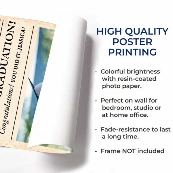 Newspaper Graduation 2025 - Personalized Graduation Poster YN2103 - Image 7