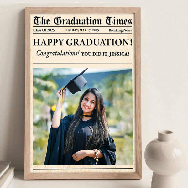 Newspaper Graduation 2025 - Personalized Graduation Poster YN2103 - Image 3