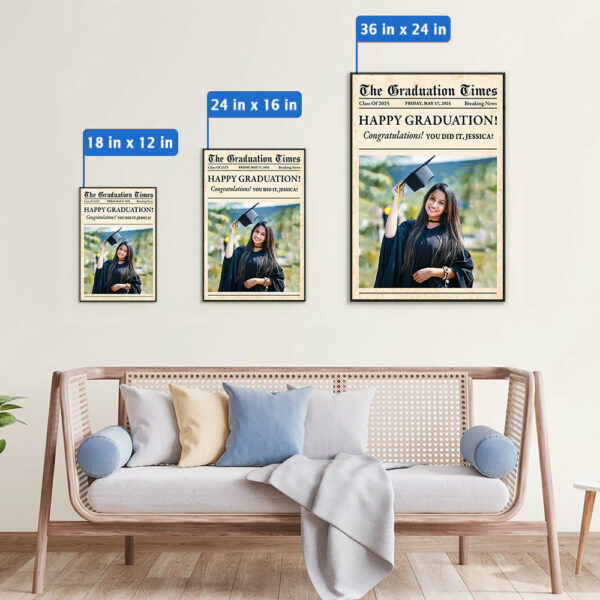 Newspaper Graduation 2025 - Personalized Graduation Poster YN2103 - Image 8