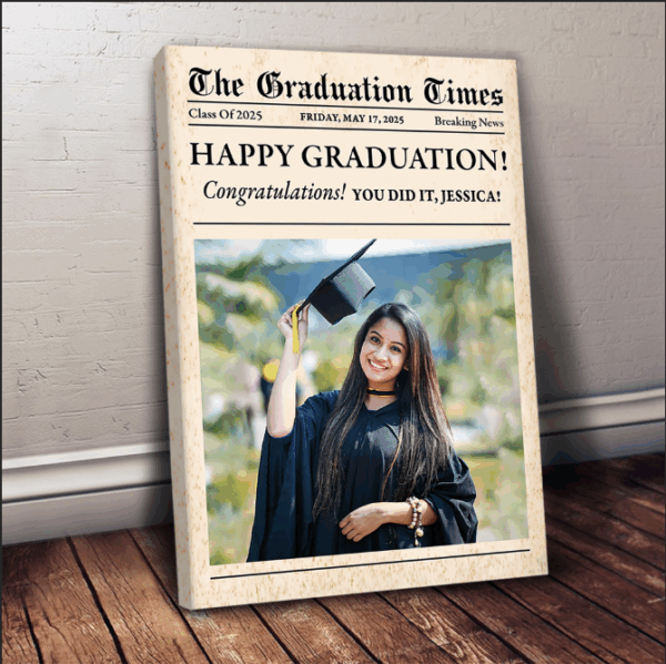 Newspaper Graduation 2025 - Personalized Graduation Poster YN2103 - Image 2