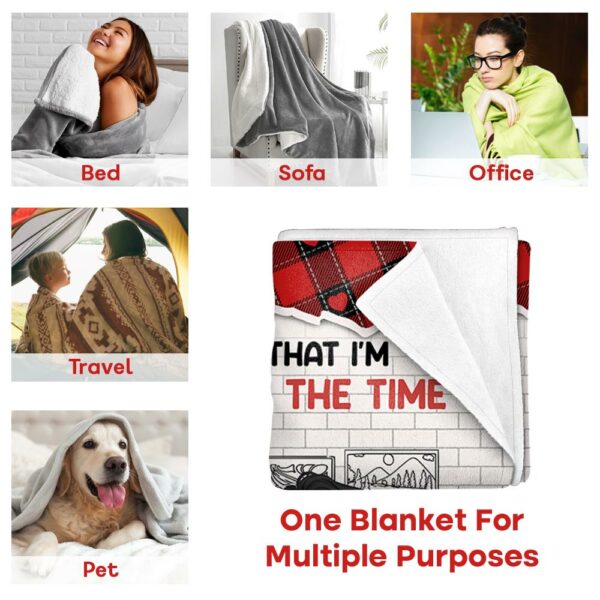 No Place I'd Rather Be Than By Your Side - Couple Personalized Custom Blanket - Christmas Gift For Husband Wife, Anniversary - Image 5