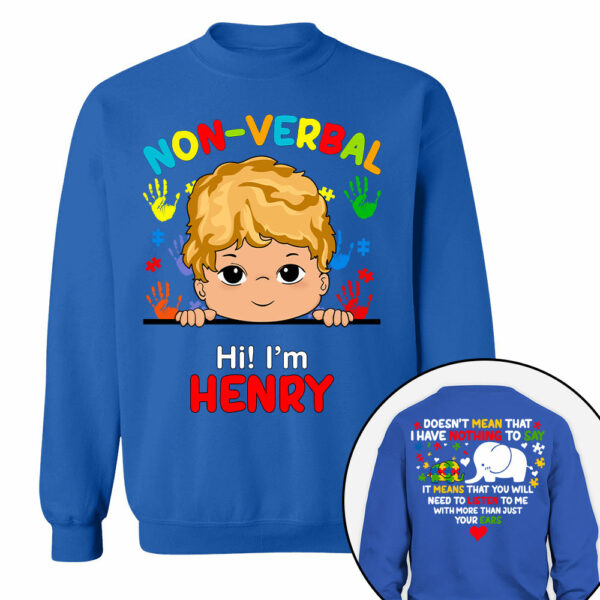 Non Verbal Children Autism - Personalized Shirts - Image 9