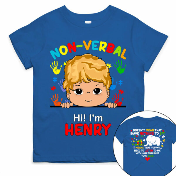 Non Verbal Children Autism - Personalized Shirts - Image 4