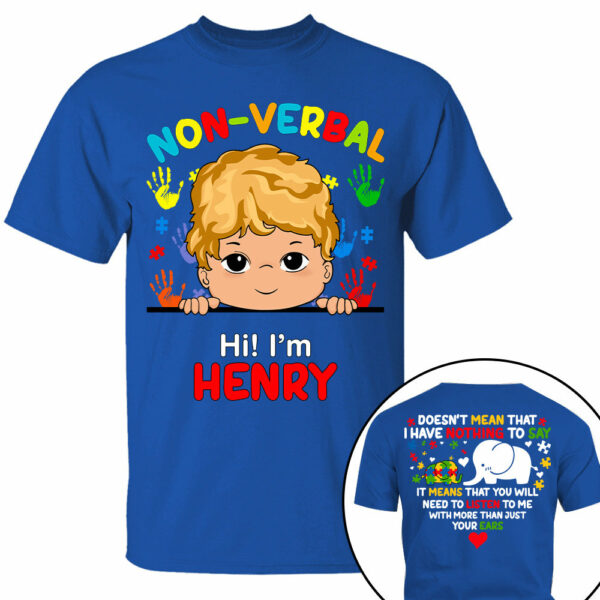 Non Verbal Children Autism - Personalized Shirts - Image 7