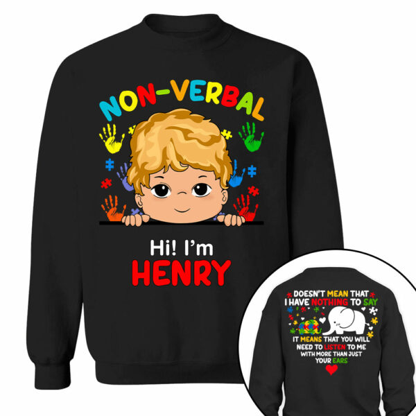 Non Verbal Children Autism - Personalized Shirts - Image 8