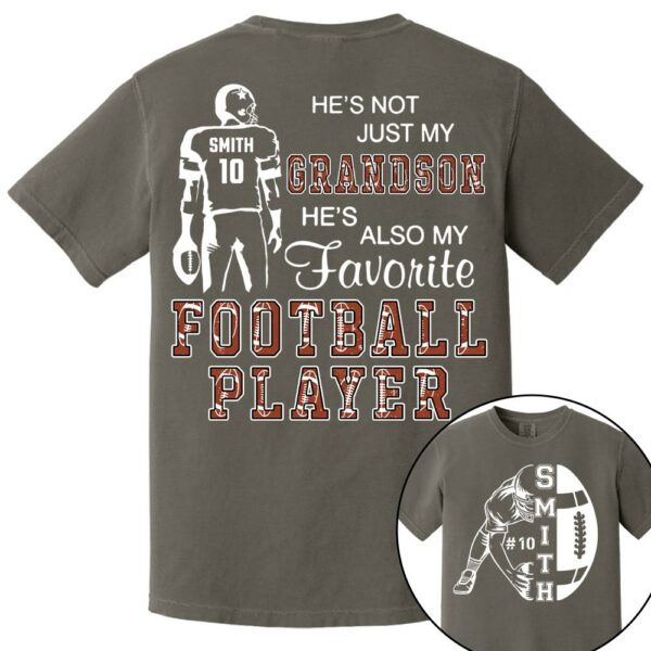 Not Just My Grandson, My Favorite Football Player, Custom Name & Number Football Shirt for Proud Mom, Grandma, Family A2110 - Image 11