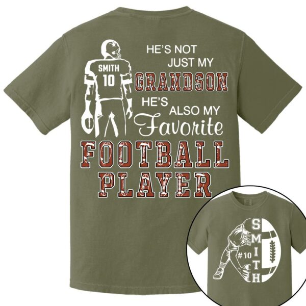Not Just My Grandson, My Favorite Football Player, Custom Name & Number Football Shirt for Proud Mom, Grandma, Family A2110 - Image 12