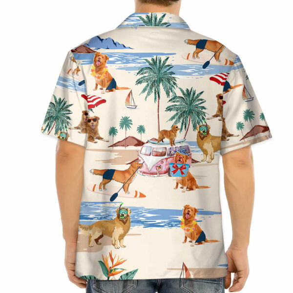 Nova Scotia Duck Tolling Retriever Summer Beach Hawaiian Shirt - Image 4