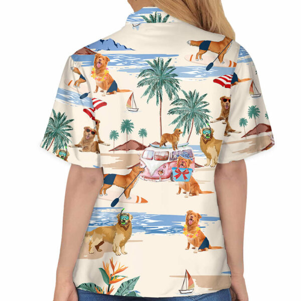 Nova Scotia Duck Tolling Retriever Summer Beach Hawaiian Shirt - Image 6