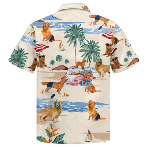 Nova Scotia Duck Tolling Retriever Summer Beach Hawaiian Shirt - Image 2