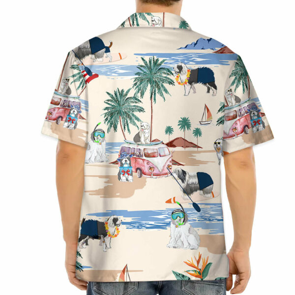 Old English Sheepdog Summer Beach Hawaiian Shirt - Image 3