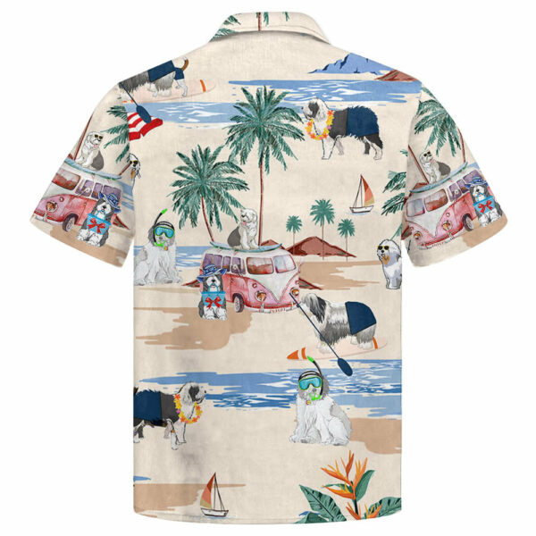 Old English Sheepdog Summer Beach Hawaiian Shirt - Image 2