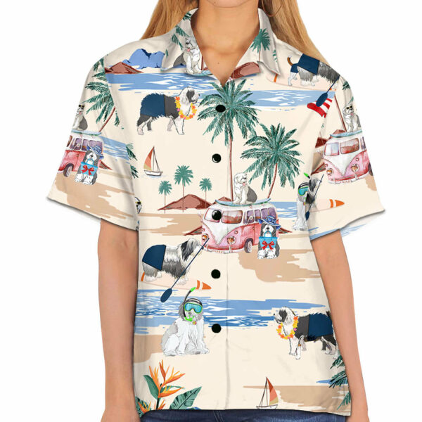 Old English Sheepdog Summer Beach Hawaiian Shirt - Image 6