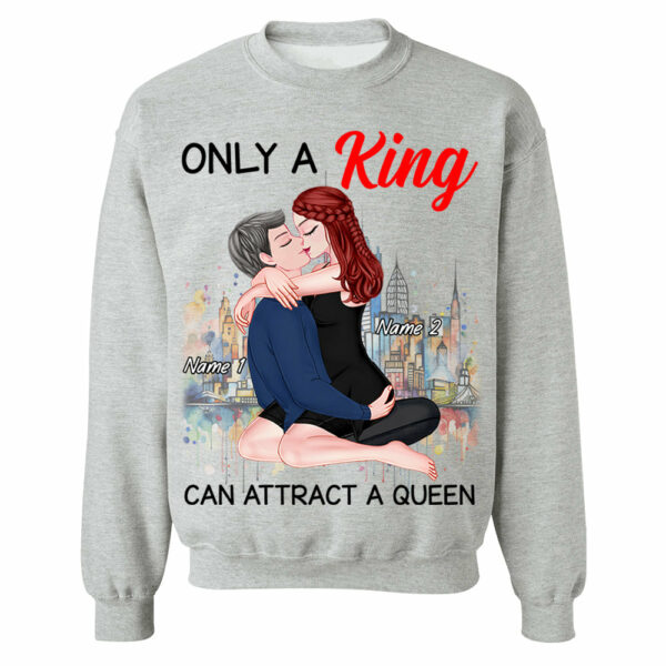 Only A King Can Attract A Queen - Personalized Shirt For Couple - Image 8