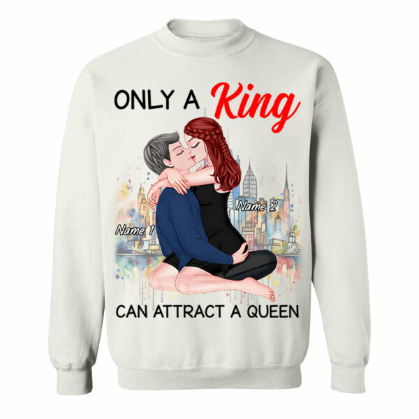 Only A King Can Attract A Queen - Personalized Shirt For Couple - Image 7