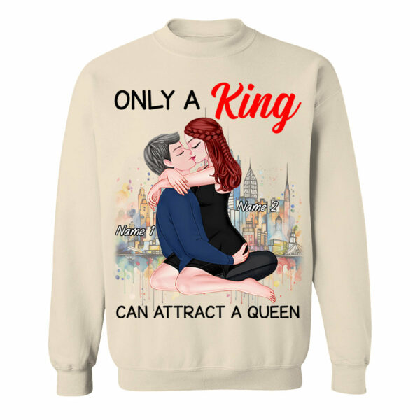 Only A King Can Attract A Queen - Personalized Shirt For Couple - Image 6