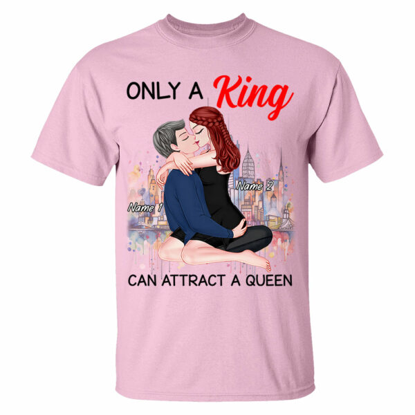 Only A King Can Attract A Queen - Personalized Shirt For Couple - Image 3