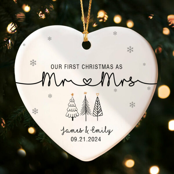 Our First Christmas As Mr & Mrs Ornament, First Married Christmas Ornament 2024, Married Ornament, Wedding Ornament, Mr And Mrs Gifts