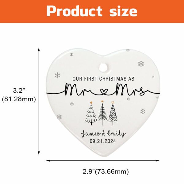 Our First Christmas As Mr & Mrs Ornament, First Married Christmas Ornament 2024, Married Ornament, Wedding Ornament, Mr And Mrs Gifts - Image 7