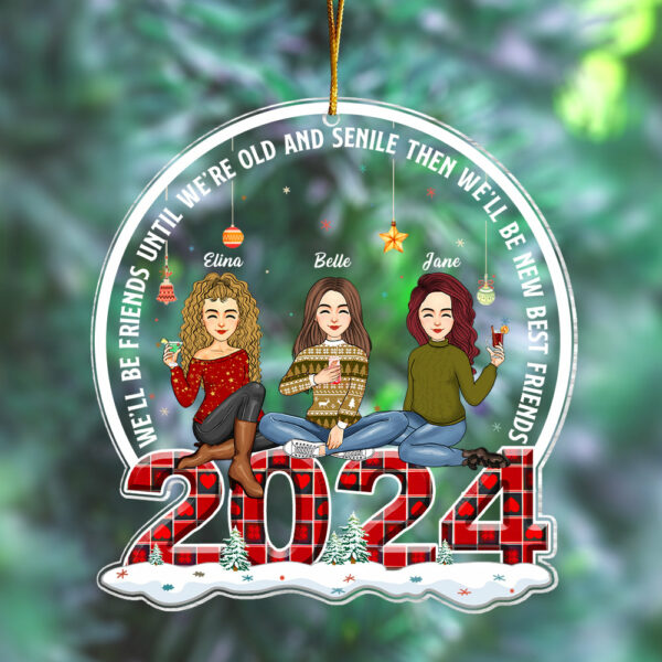 Our Friendship Is Endless - Personalized Acrylic Ornament - Image 3