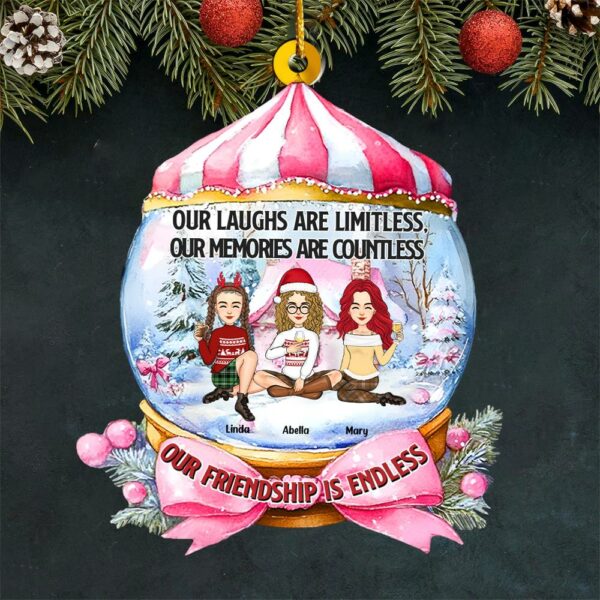 Our Friendship Is Endless Wonderful Time Ornament - Personalized Acrylic Ornament - Image 3