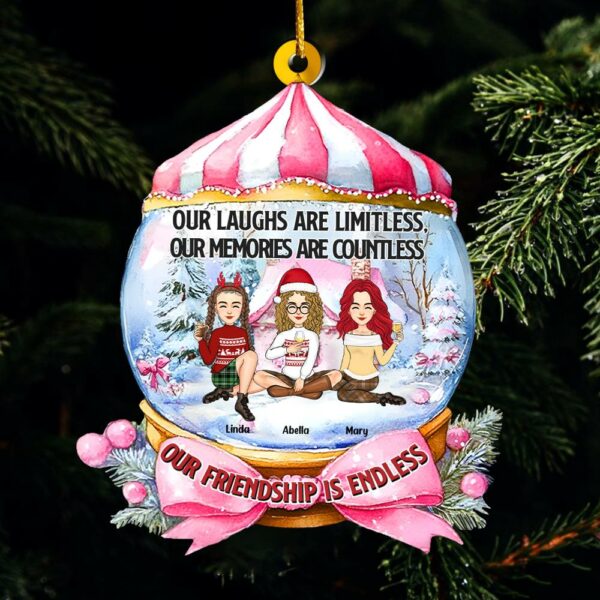Our Friendship Is Endless Wonderful Time Ornament - Personalized Acrylic Ornament - Image 6