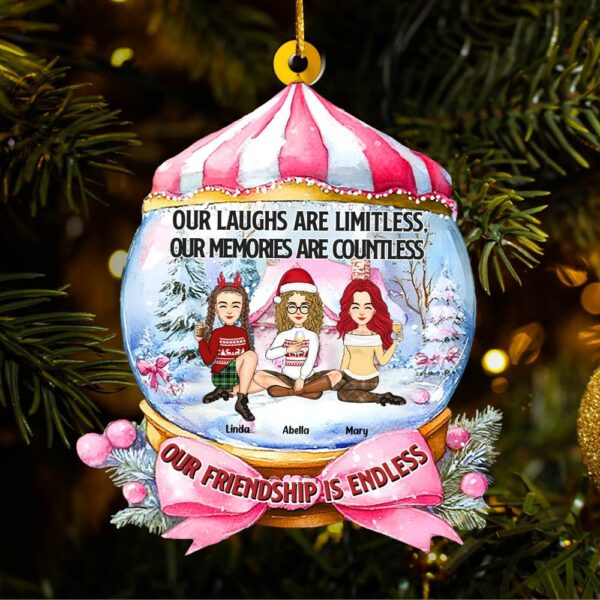 Our Friendship Is Endless Wonderful Time Ornament - Personalized Acrylic Ornament - Image 4
