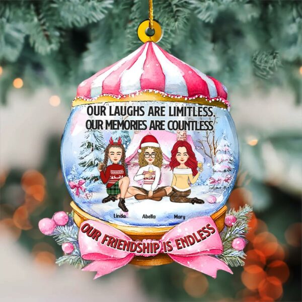 Our Friendship Is Endless Wonderful Time Ornament - Personalized Acrylic Ornament - Image 2